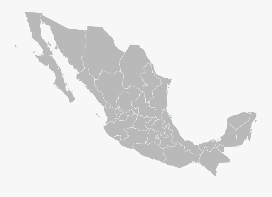 Clip Art M Xico Free Download - Mexico Map Gray, Transparent Clipart