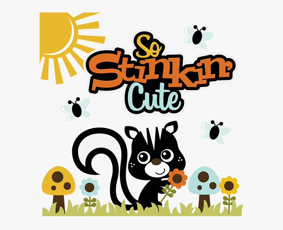 Clip Art So Stinkin Cute Skunk - Scalable Vector Graphics, Transparent Clipart