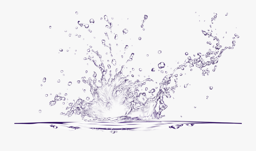 Drawn Water Droplets 3 Water - White Transparent Background Water Splash, Transparent Clipart