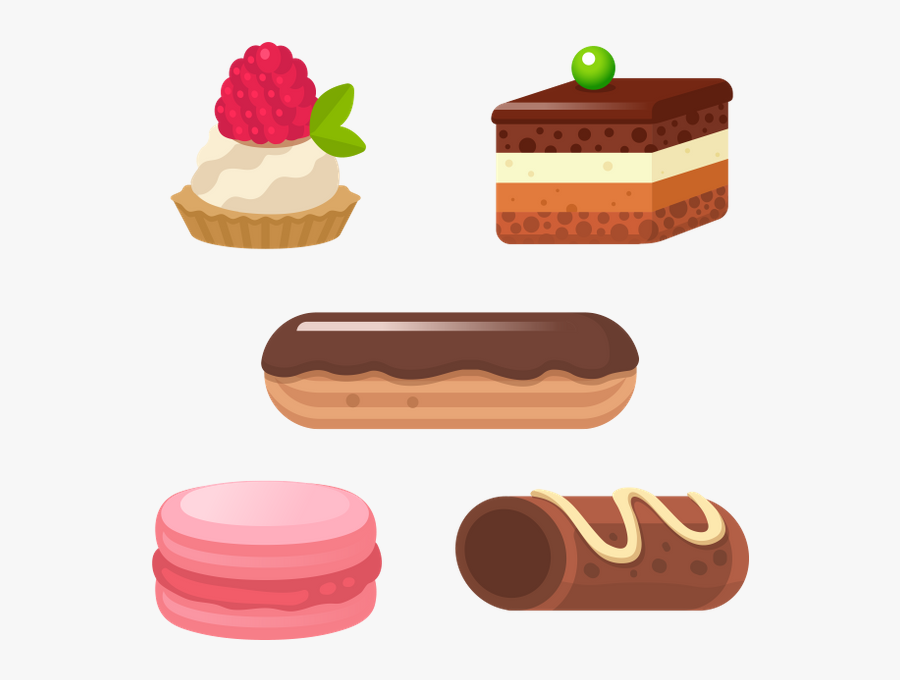 Кекс, Пирожное, Макаруны, Кусочек Торта, Выпечка, Cake,, Transparent Clipart