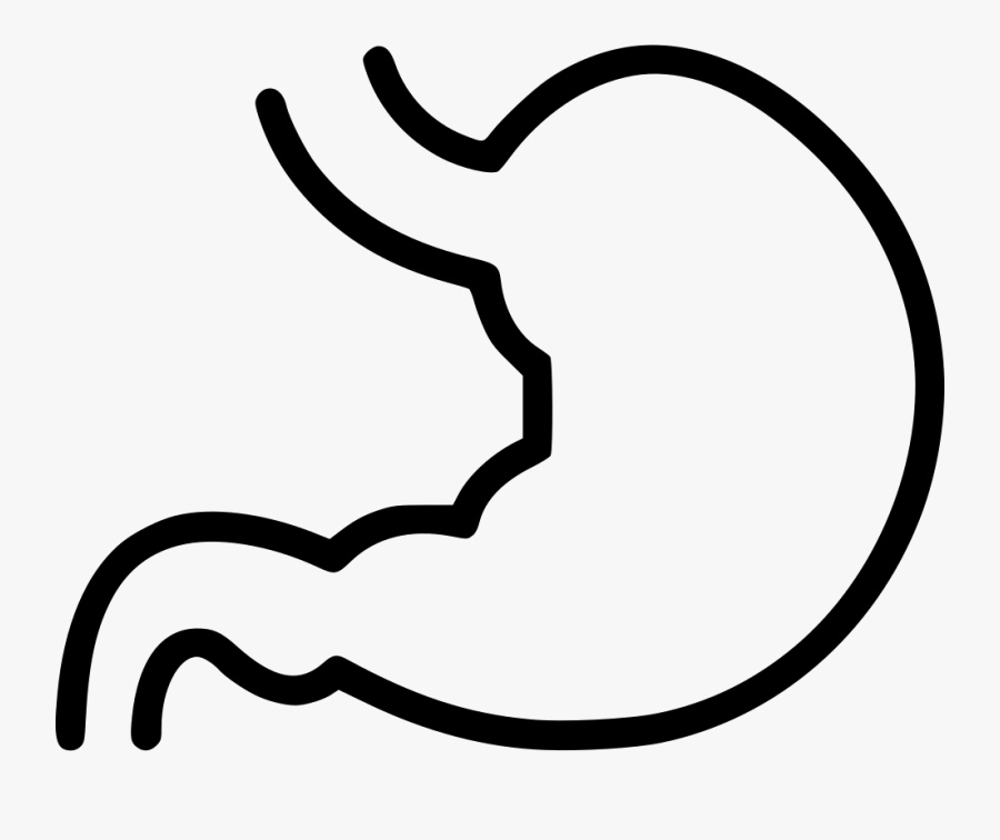Stomach Clipart Stomach Line - Stomach Black And White, Transparent Clipart