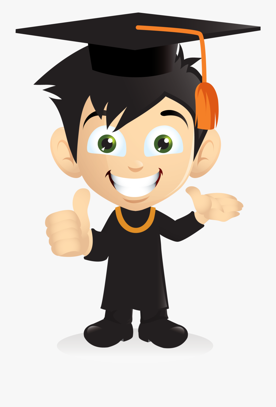 Cartoon Smiling Graduation Boy [png] Png&svg Download, - Graduation Boy Png, Transparent Clipart