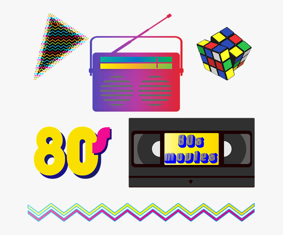 Eighties, Boombox, Retro, Music, Cassette, Technology, Transparent Clipart