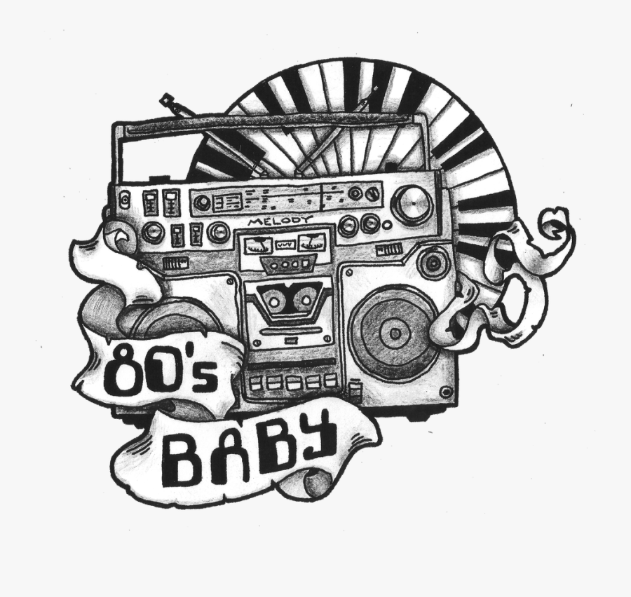 80s Baby Tattoo Design, Transparent Clipart