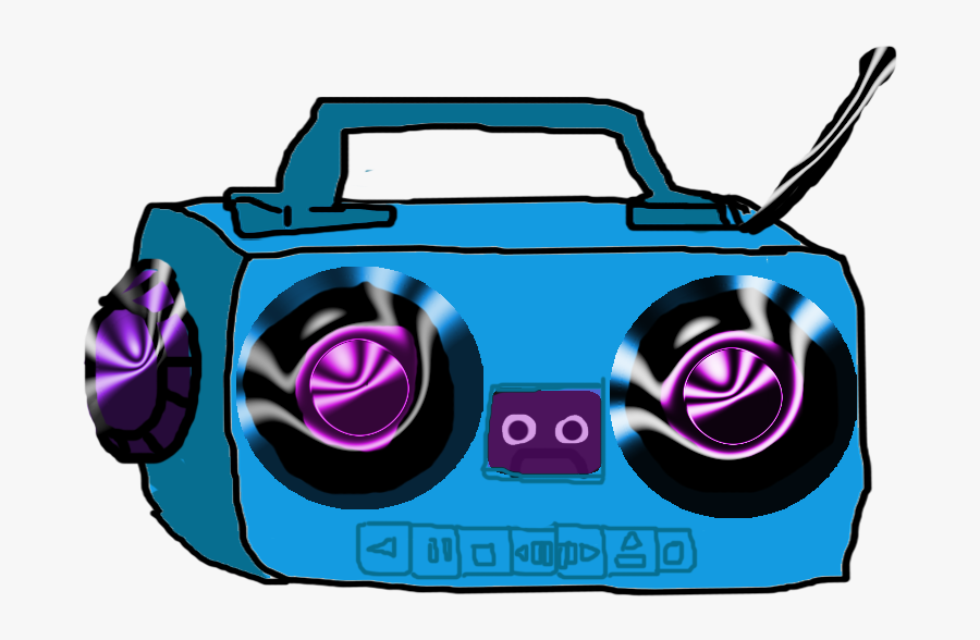 Transparent 80"s Boombox Clipart, Transparent Clipart
