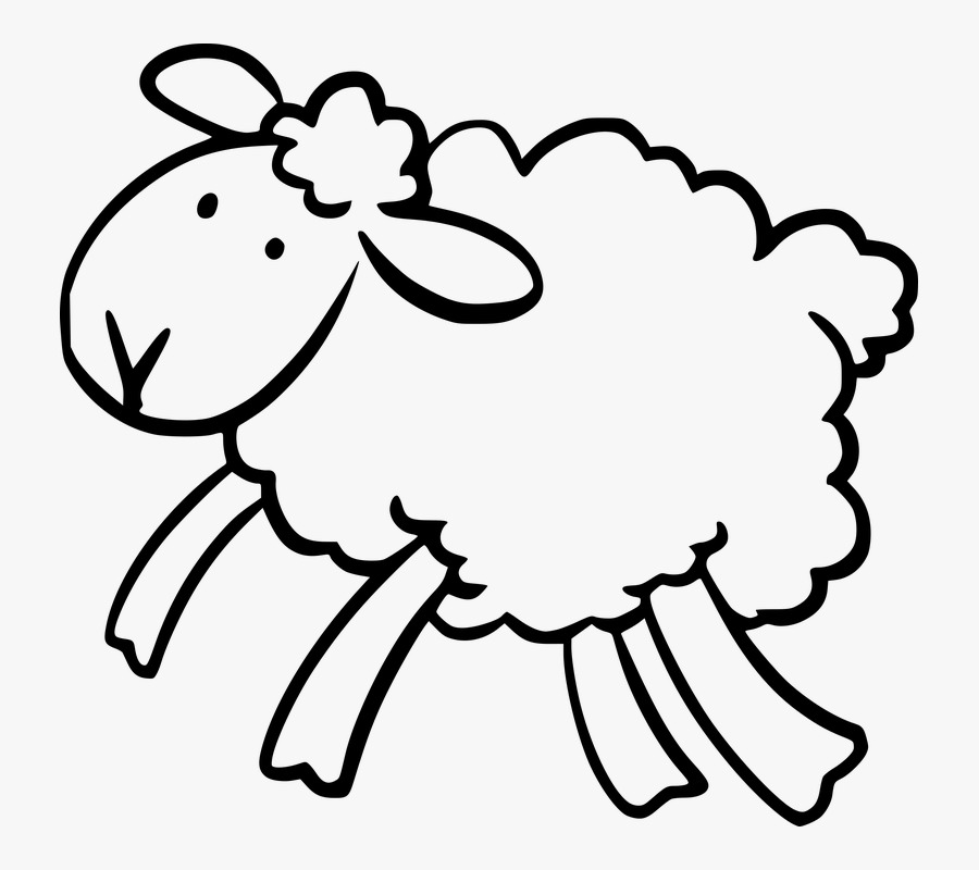 Clip Art Black And White Lamb - Clip Art Black And White Sheep, Transparent Clipart