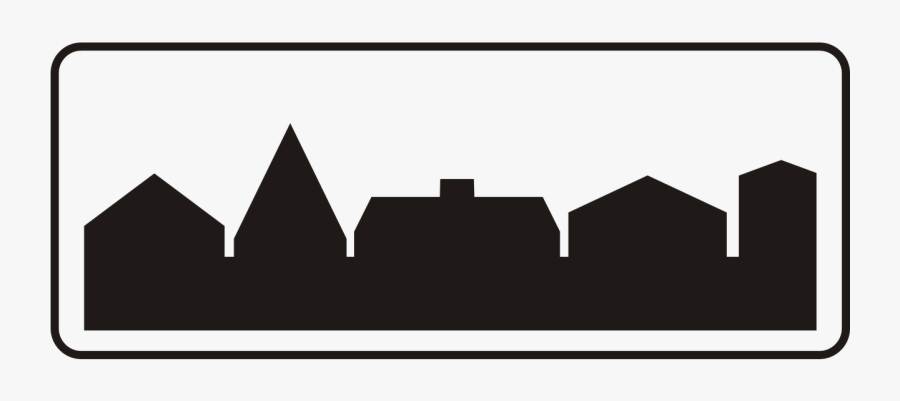 Sign,road,road Sign,building Area,no - Sinal Da Estrada Or Sinal Da Estrada, Transparent Clipart