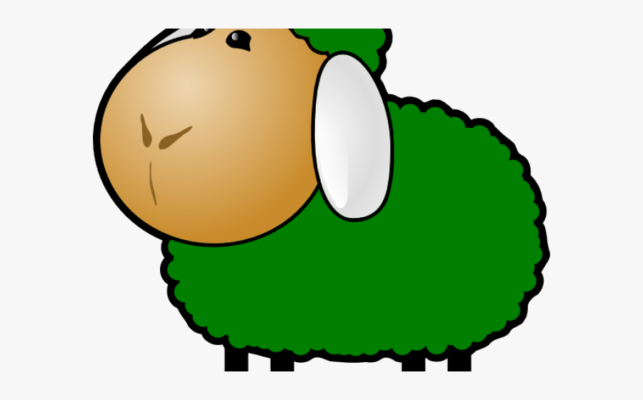 Lamb Clipart Green Sheep - Red Sheep Clipart, Transparent Clipart