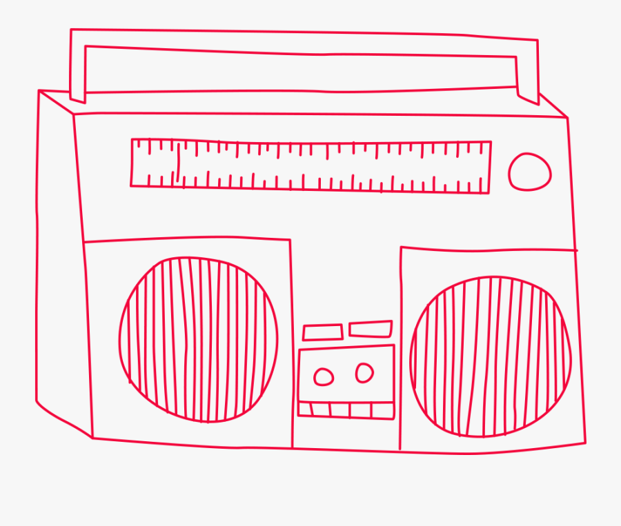 Boombox, Transparent Clipart