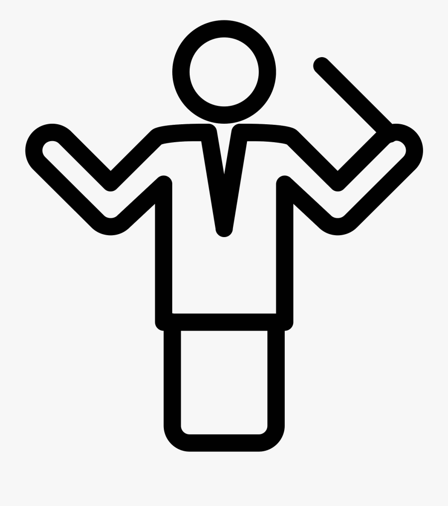 Music Conductor - Orchestra Conductor Icon, Transparent Clipart