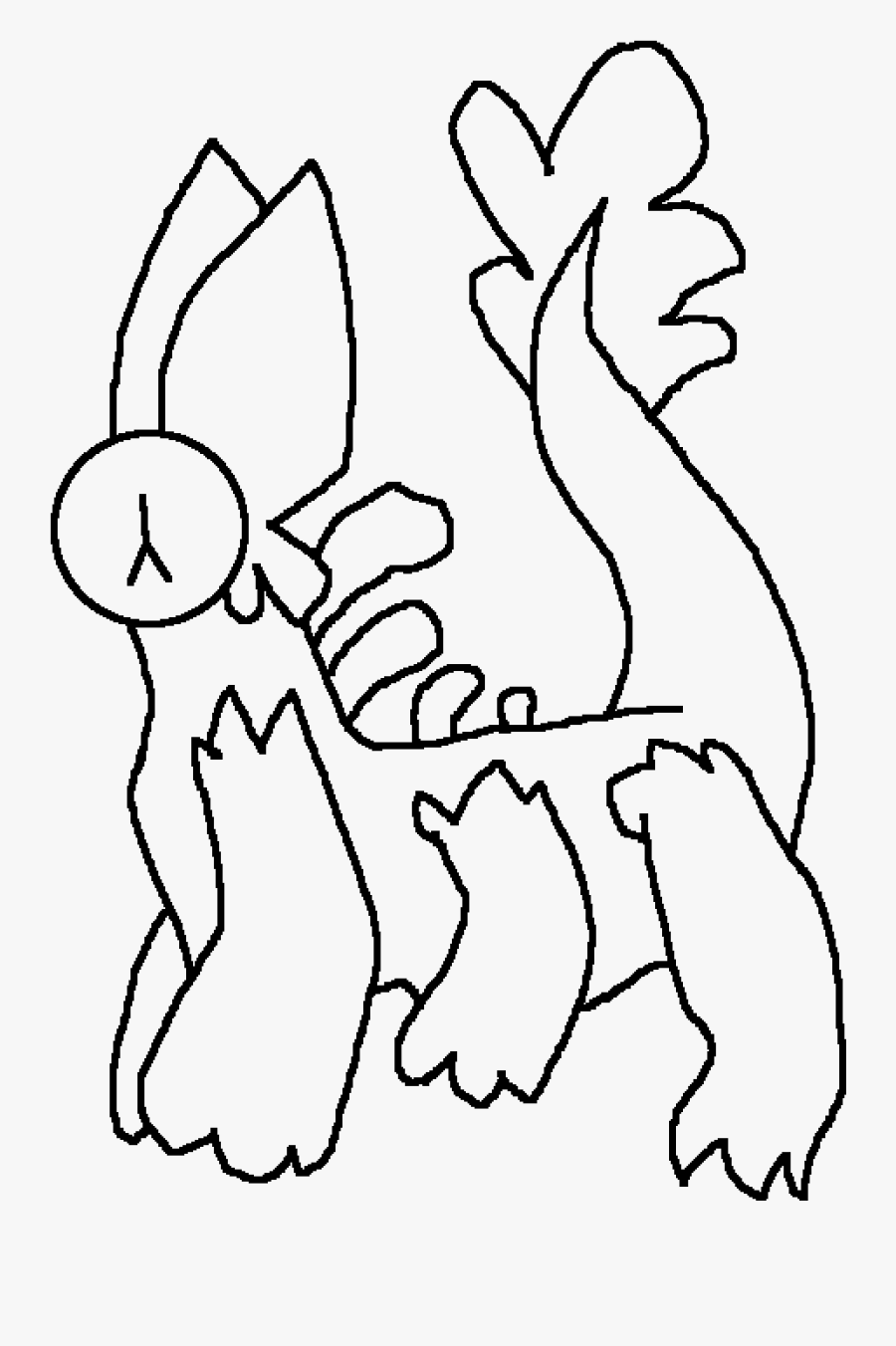 Jelly Dragon X Eye-cat Clipart , Png Download - Line Art, Transparent Clipart