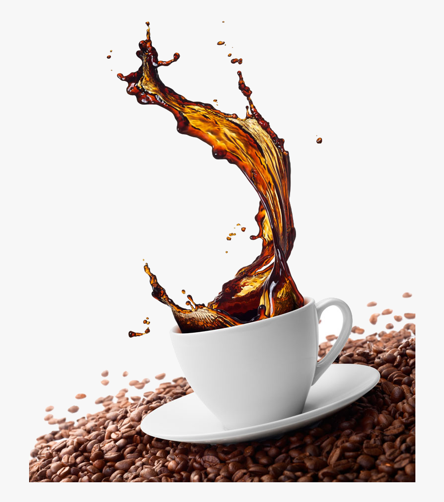 Coffee Cappuccino Effect Bean Splash Green Cafe Clipart - Transparent Background Coffee Cup Png, Transparent Clipart