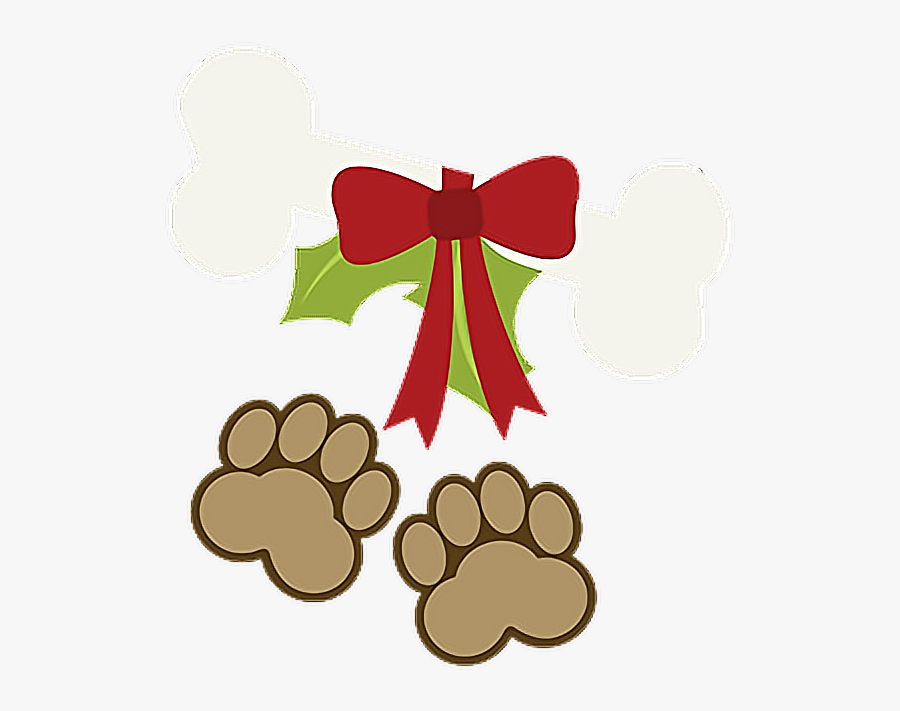 Happy Holidays Xmas Christmas Paws Puppy Pet Dog Bone - We Believe In Santa Paws, Transparent Clipart