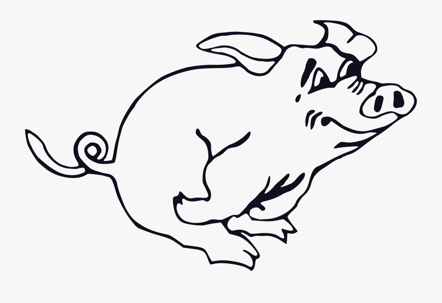 Coloring Clipart Pig - Snowball Animal Farm Black And White, Transparent Clipart