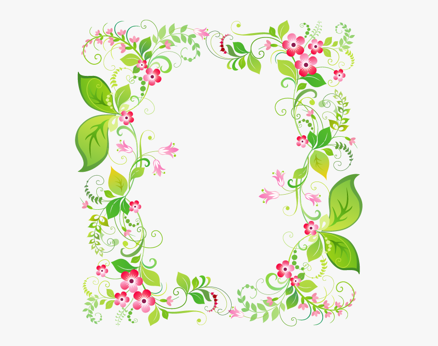 Transparent Spring Flower Border Png - Free Vector Flower Frame, Transparent Clipart