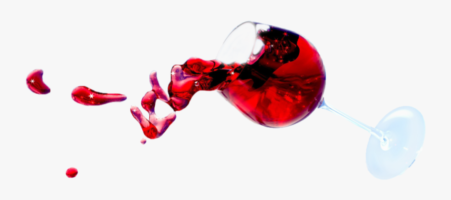 Spilled Glass Of Wine Png, Transparent Clipart