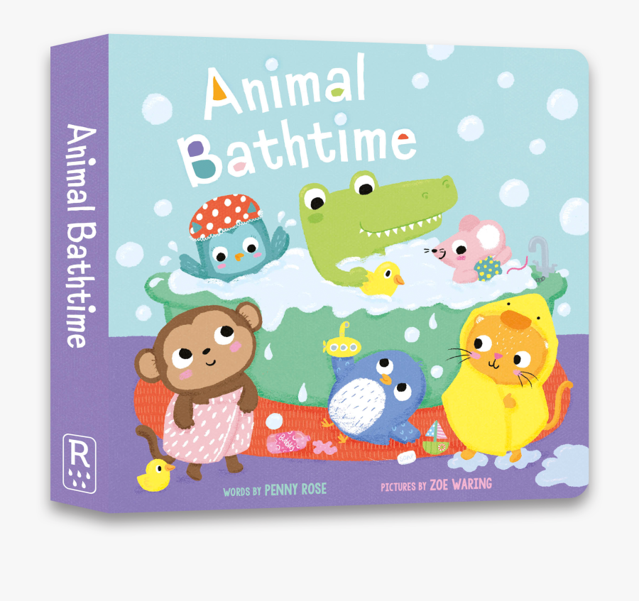 Animal Bathtime Cvr 3d - Cartoon, Transparent Clipart