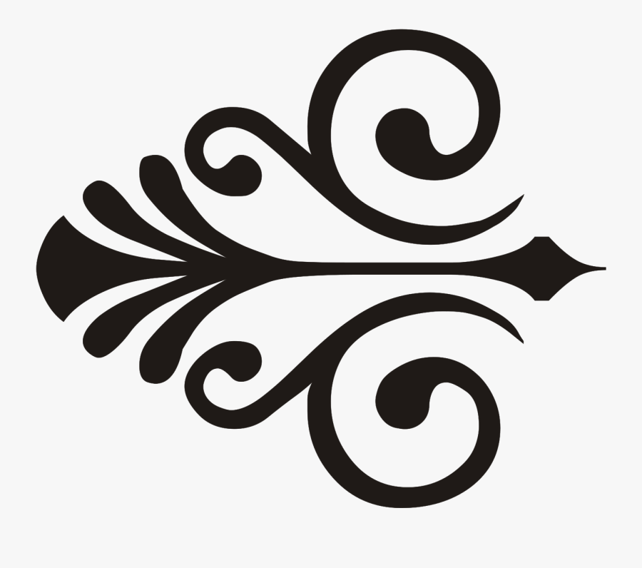 File Fine Black L Clipart Library - Floral Ornament Vector Png, Transparent Clipart