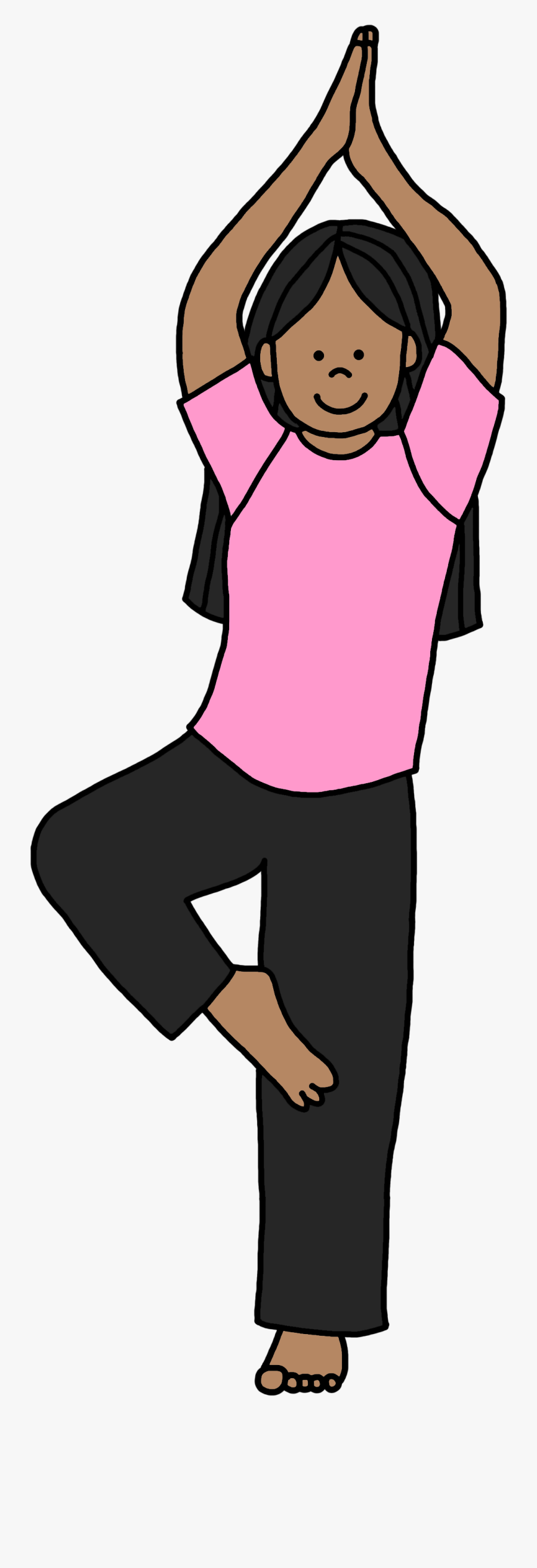 Child In Tree Pose, Transparent Clipart