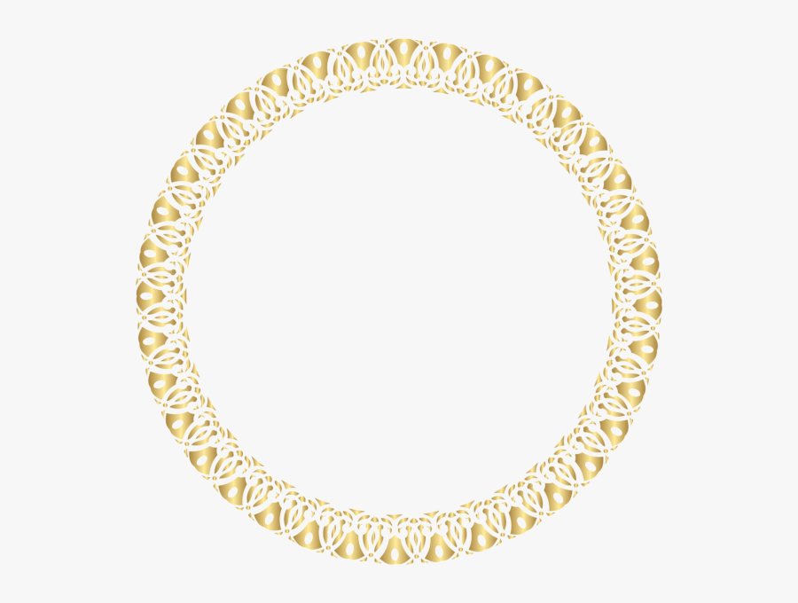 Golden Circle Frame Png, Transparent Clipart