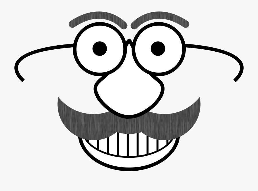 Transparent Smile Mouth Clipart Black And White - Cartoon Face Transparent Background, Transparent Clipart