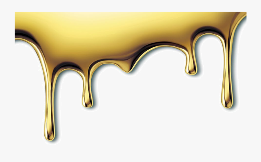 Gold Drip Png, Transparent Clipart