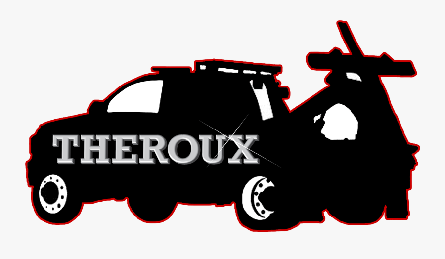 Theroux & Company Auto Body Collision Repair And Towing - Tow Truck Silhouette, Transparent Clipart