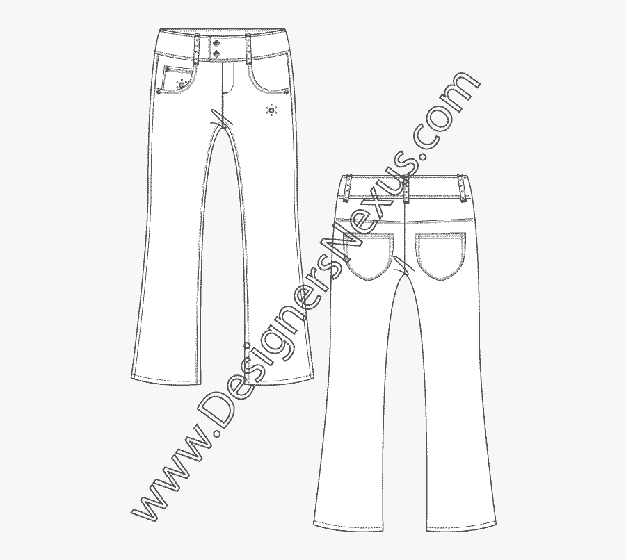 Transparent Jean Clipart - Illustration, Transparent Clipart