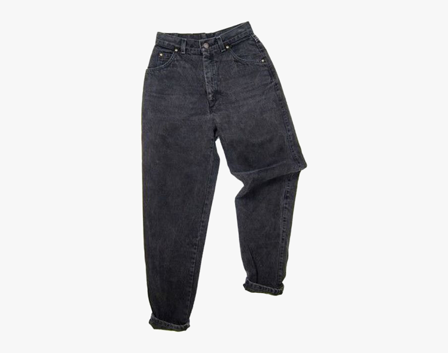 #jeans #momjeans #black #denim #niche #nichememe #nicheclothing - High Waisted Jeans Png, Transparent Clipart