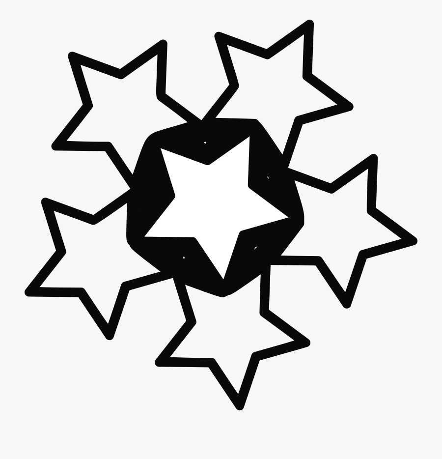 Line Art,angle,symmetry - Shooting Star Five Png, Transparent Clipart