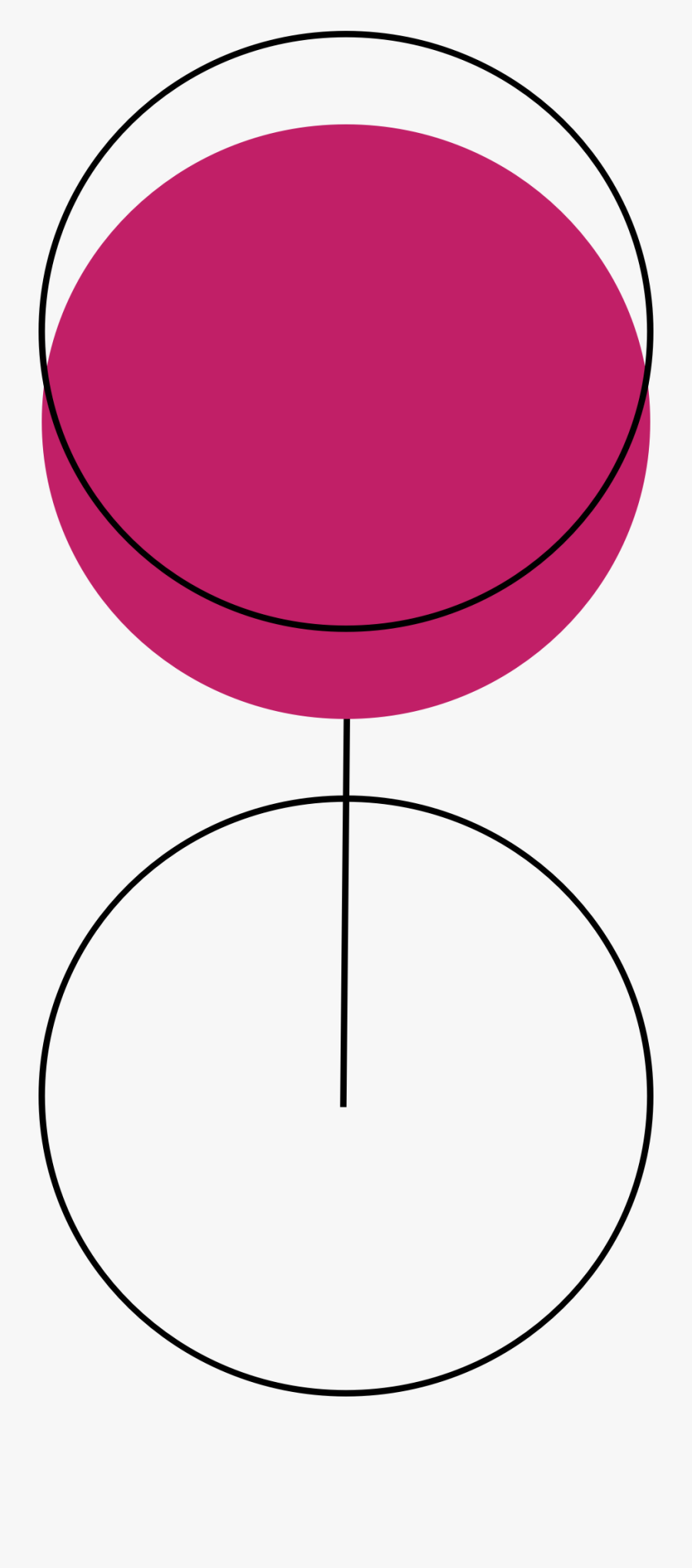 Bicchiere Di Vino Stilizzato - Circle, Transparent Clipart