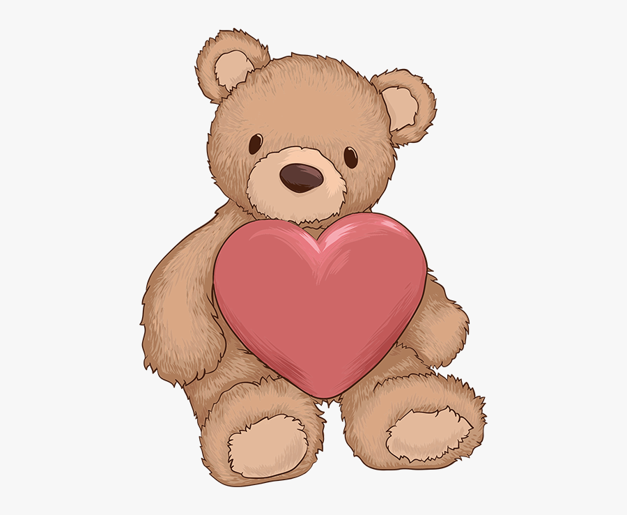 Bear With Heart Transparent, Transparent Clipart