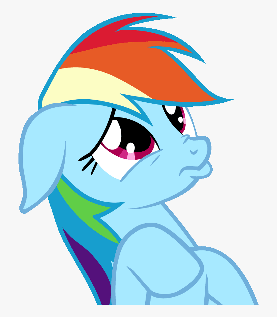 Transparent Begging Please Clipart - Rainbow Dash Sad Face, Transparent Clipart