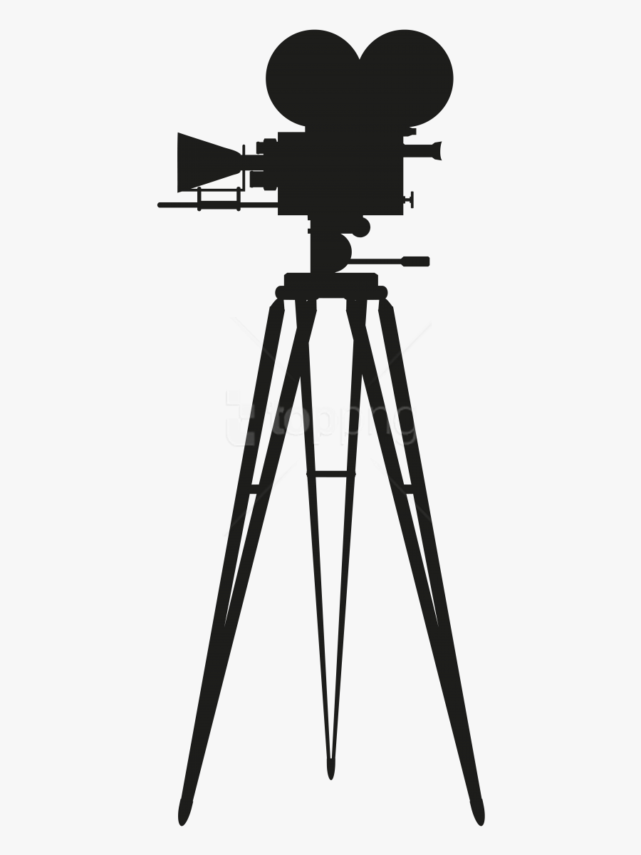 Free Png Download Cinema Camera Silhouette Clipart - Camera On Tripod Clipart, Transparent Clipart