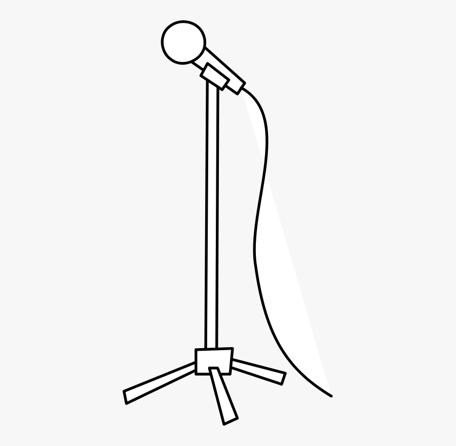Vintage Microphone Stand Clip Art - Microphone Stand Clip Art, Transparent Clipart