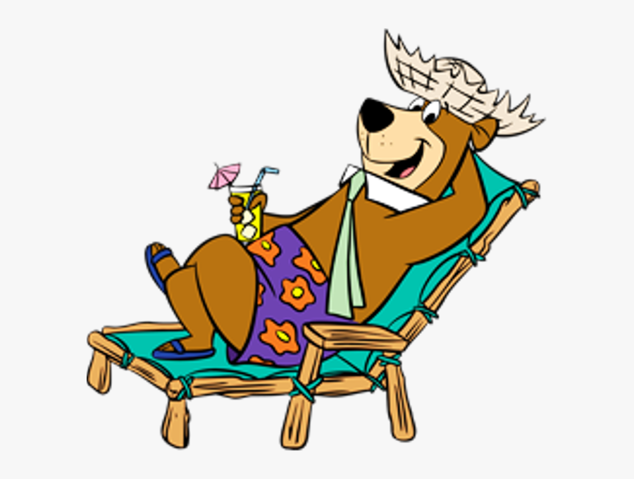 Yogi Sitting On Chair - Yogi Bear On Holidays, Transparent Clipart