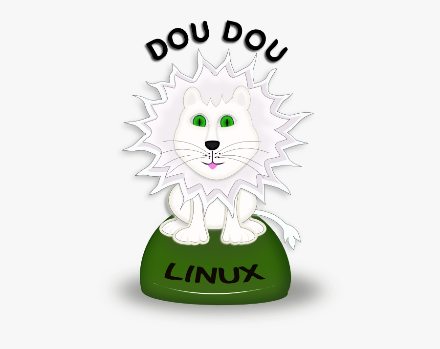 Geek Dou Dou Linux Logo Contest Doudouwhite 555px - Cartoon, Transparent Clipart