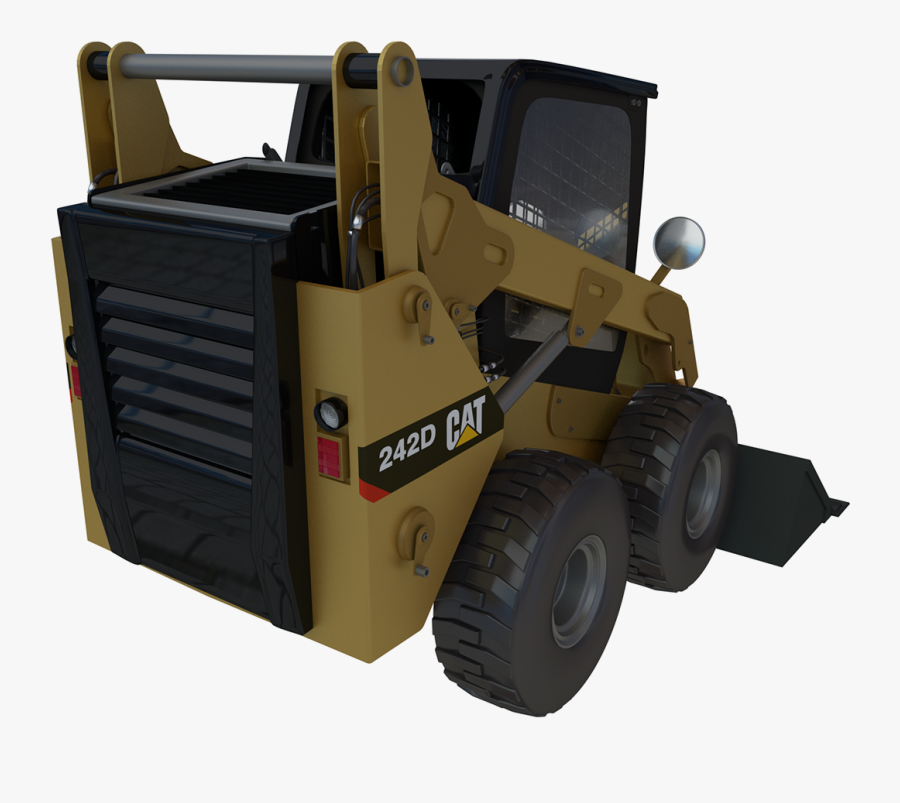 Bobcat Loader 3d Render Compactor - Construction Equipment, Transparent Clipart