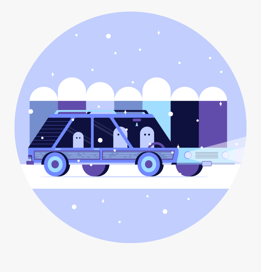 Winter Driving Graphic - Illustration, Transparent Clipart