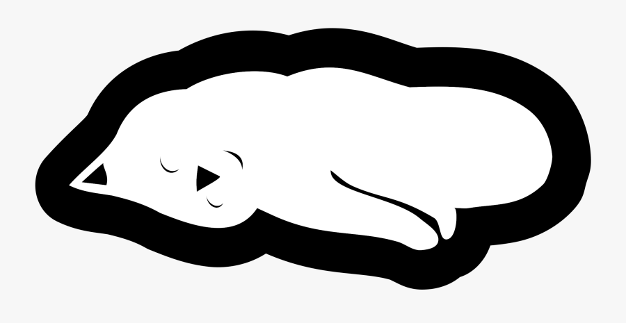 Cat-sleeping Clip Arts - Line Art, Transparent Clipart