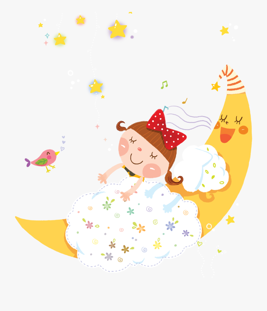 Cartoon Illustration Girl Sleepwalking - Boa Noite E Bom Retorno, Transparent Clipart