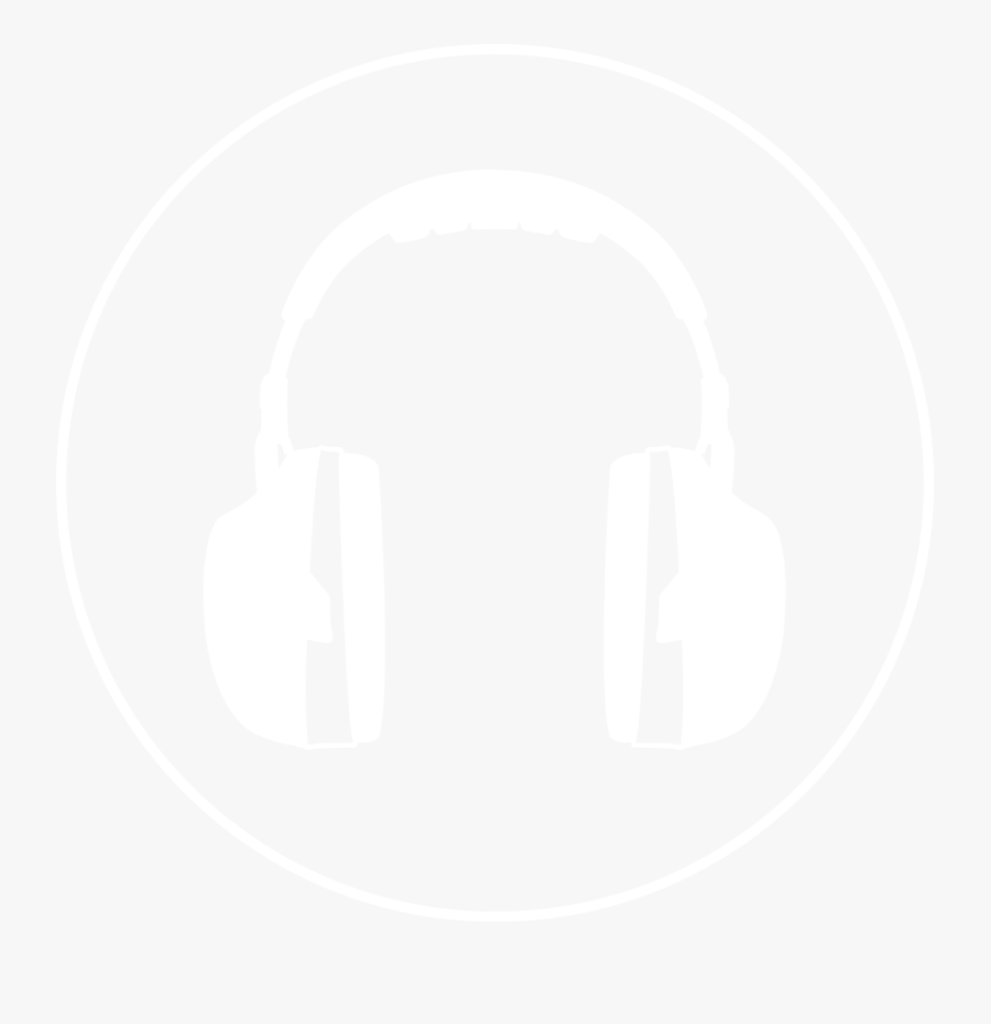Hearing Protection - Headphones - Hearing Protection Sign Black And White, Transparent Clipart