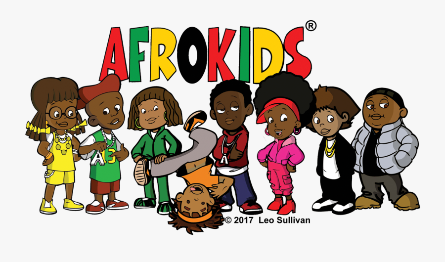 Group Of African American Kids Clip Art, Transparent Clipart