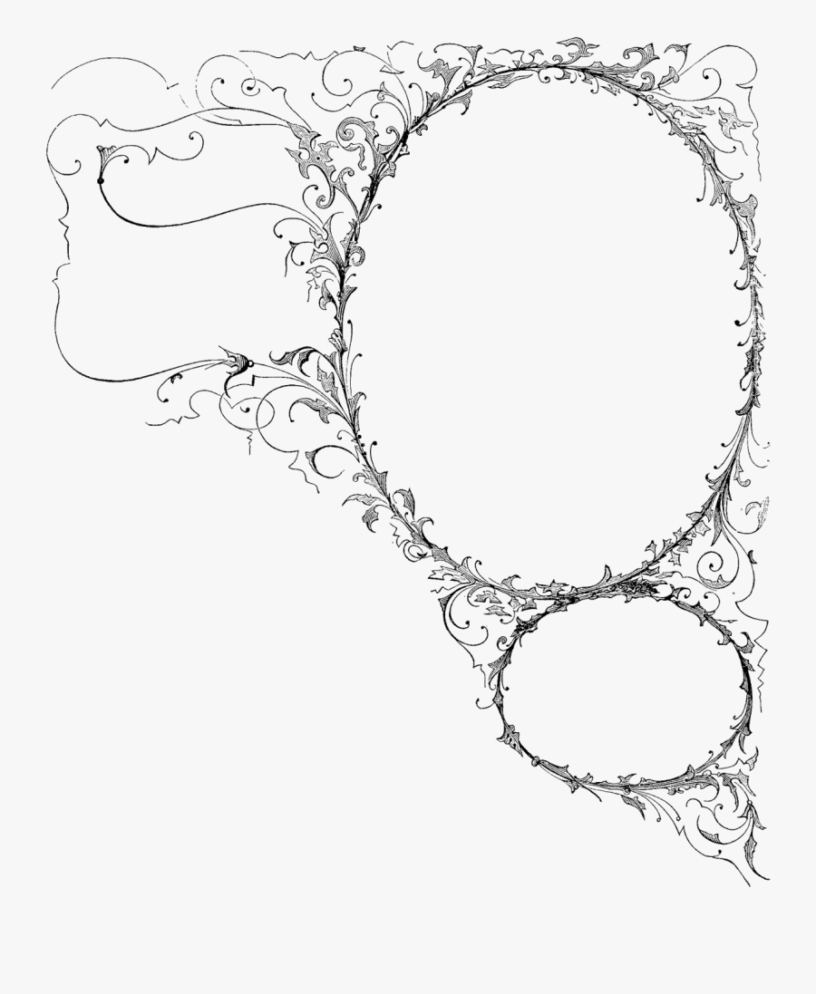 Clip Art Fancy Line Designs - Transparent Fancy Label Templates Png, Transparent Clipart