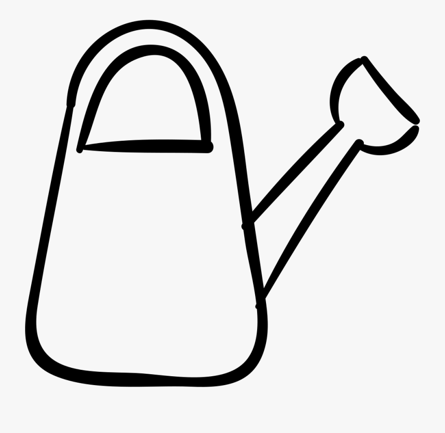 Garden Tool Watering Cans - Watering Can Black And White Clipart Png, Transparent Clipart