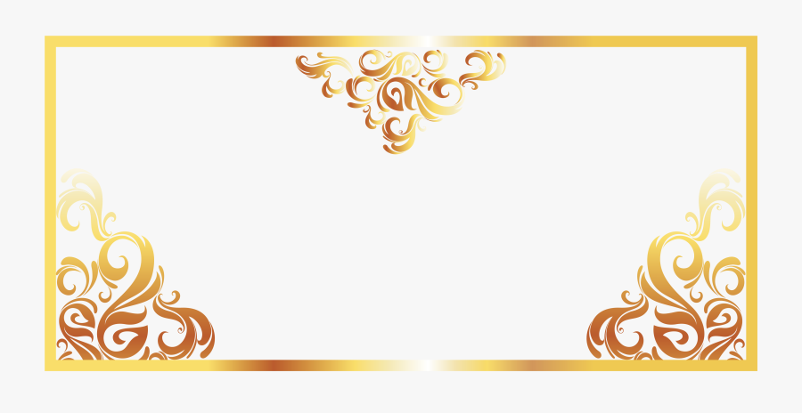 Continental Gold Line Border Vector Png Download, Transparent Clipart
