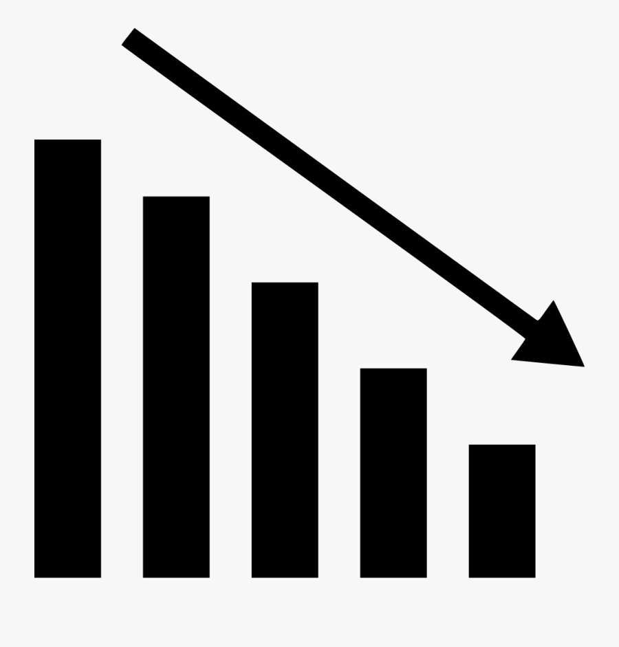 Bars Graph Down Comments - Graph Going Down Png, Transparent Clipart
