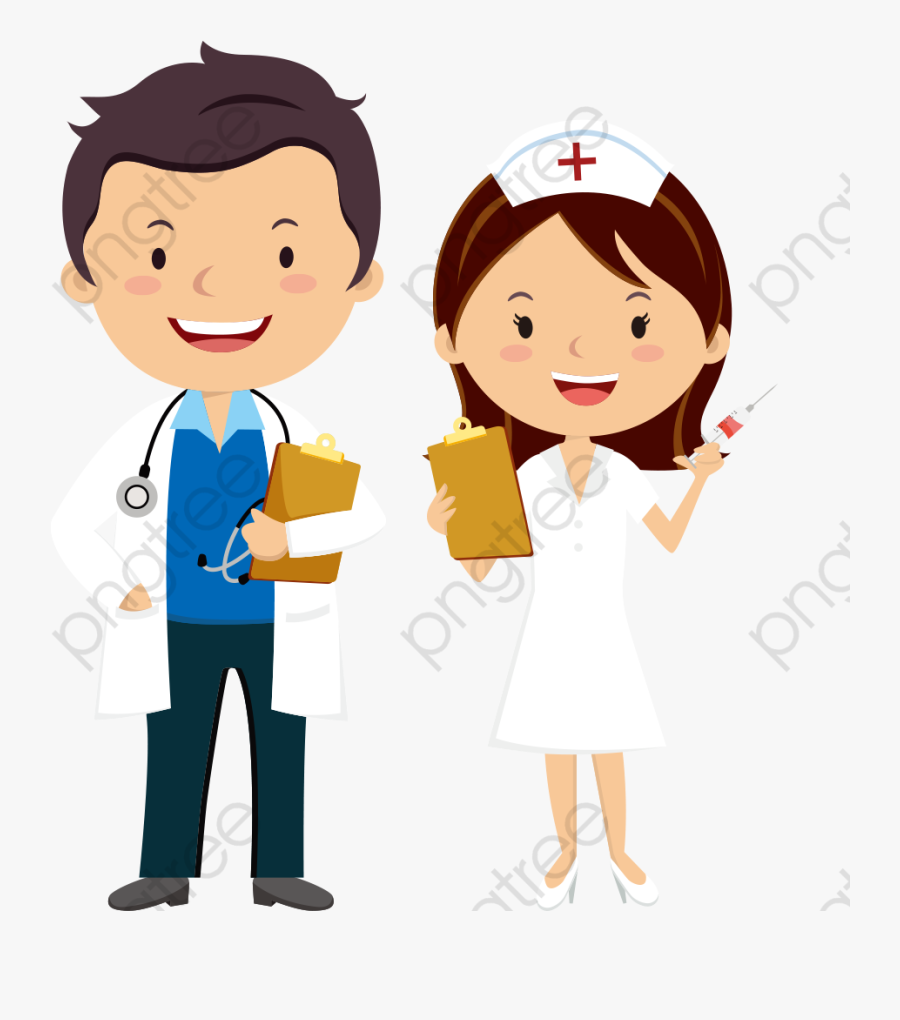 Doctor Cartoon Png - Male And Female Doctor Clipart, Transparent Clipart