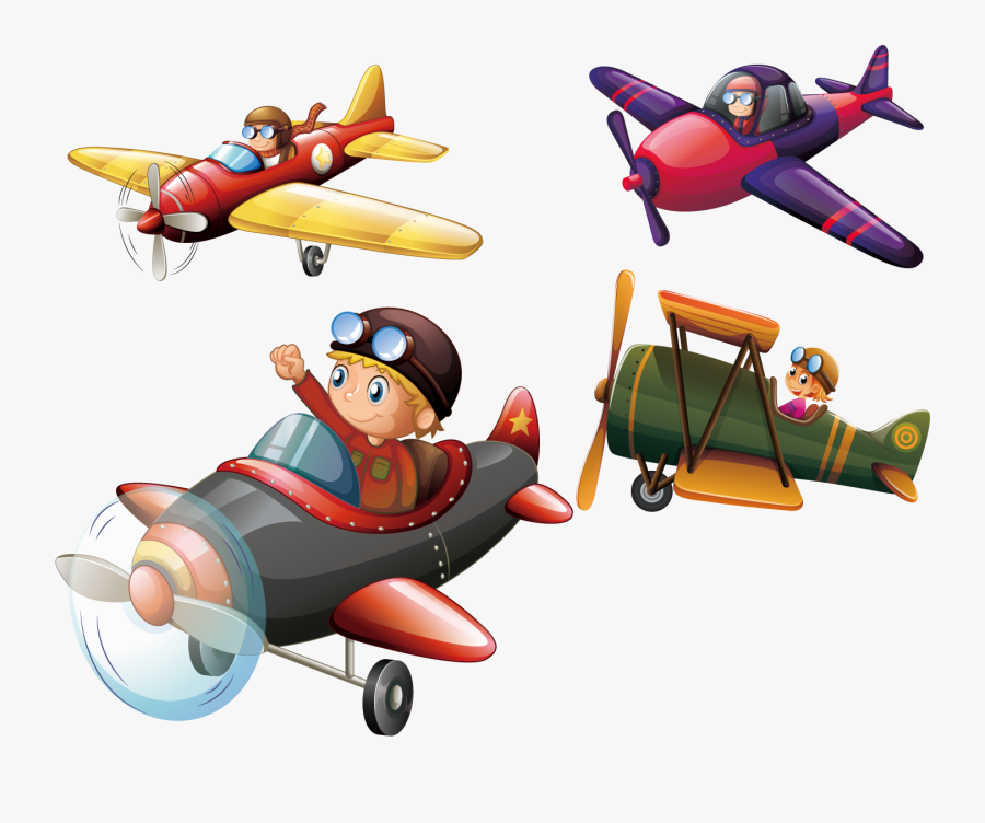 Banner Transparent Download Aircraft Flight Illustration - Illustration Airplane Vector Free, Transparent Clipart