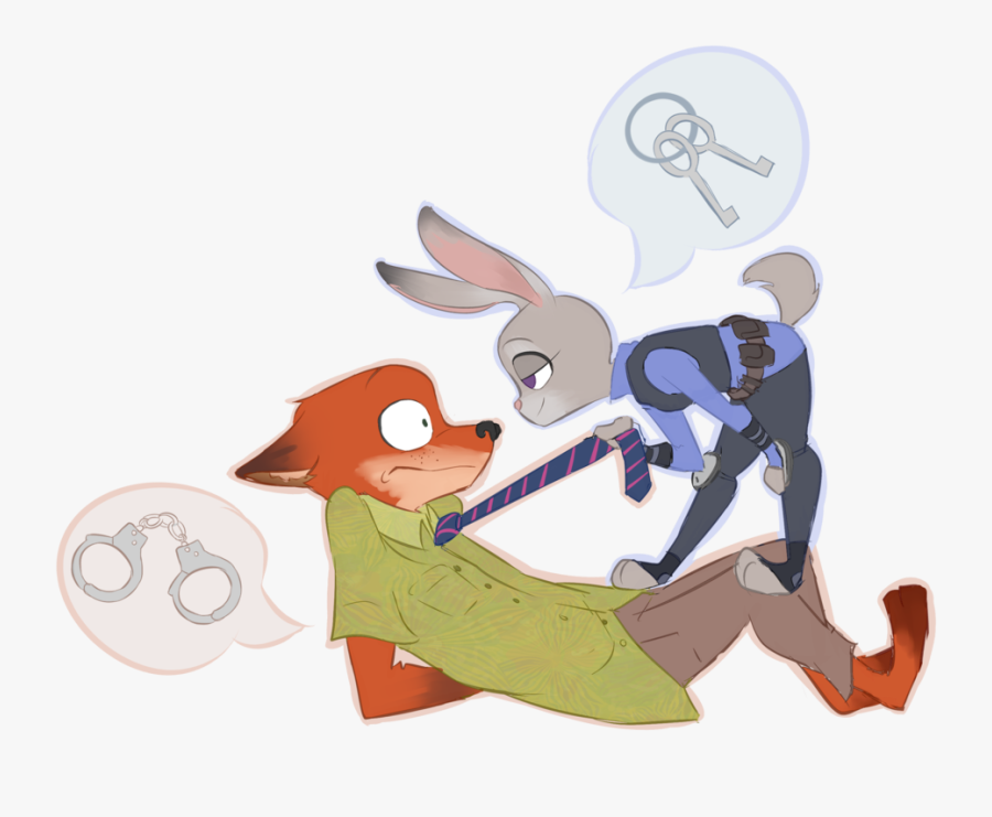 May Clipart May - Zootopia Fox X Bunny Kiss, Transparent Clipart